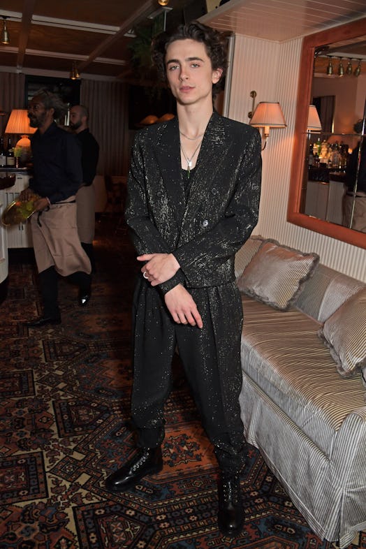 Timothee Chalamet attends a post-screening cocktail reception for "Dune" 