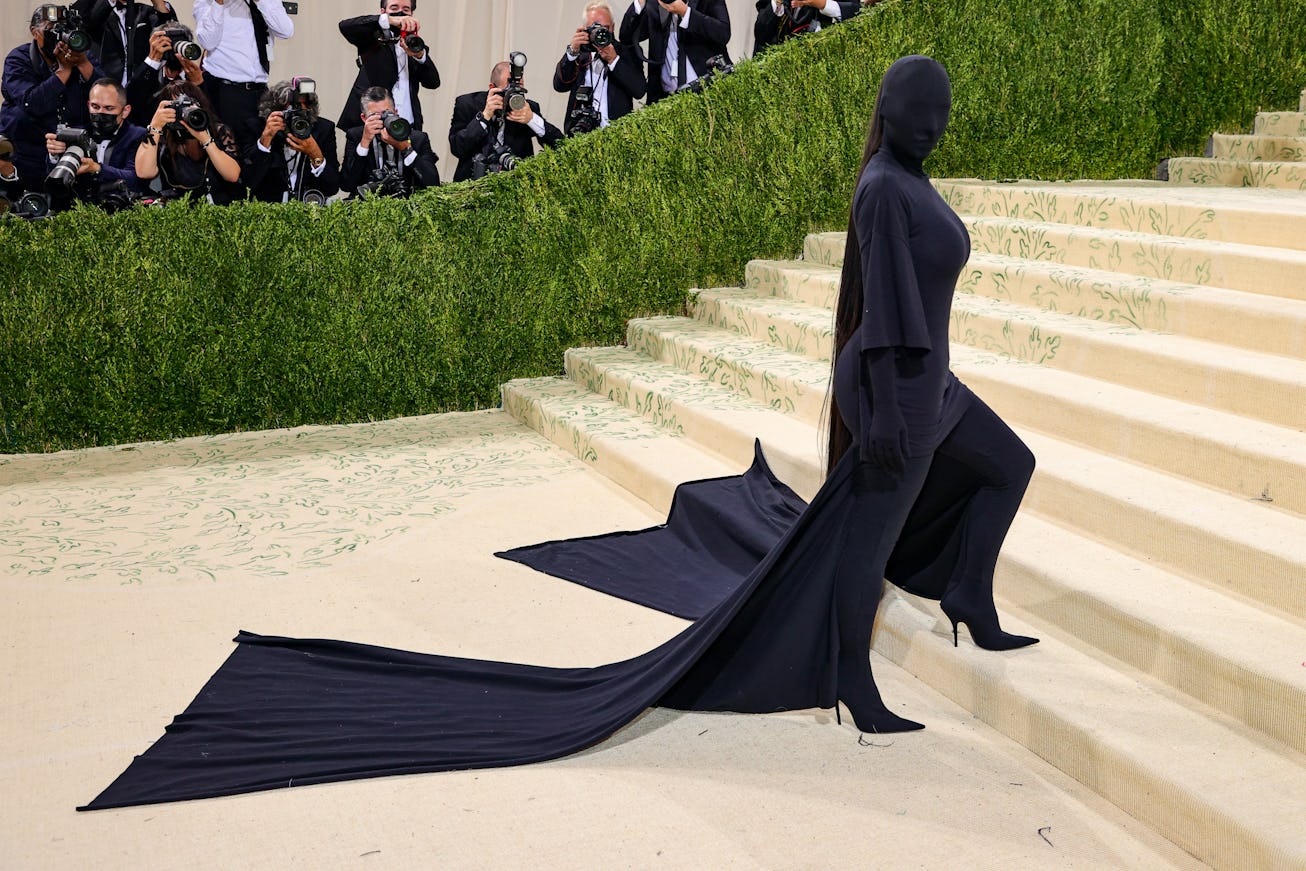 NEW YORK, NEW YORK - SEPTEMBER 13: Kim Kardashian attends The 2021 Met Gala Celebrating In America: ...