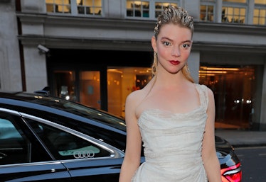 Anya Taylor-Joy arriving in an Audi at the London Critics' Circle Film Awards 