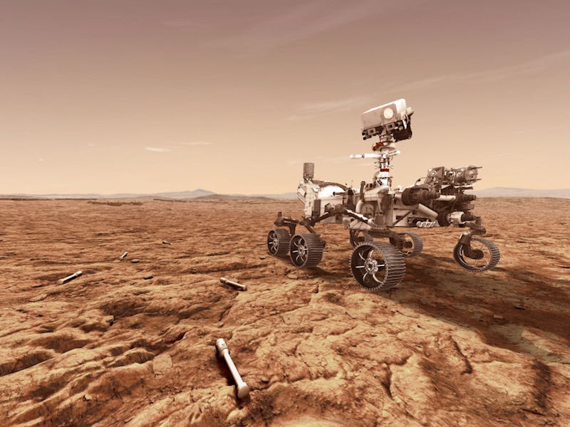 UNSPECIFIED: In this concept illustration provided by NASA, NASA's Perseverance (Mars 2020) rover wi...