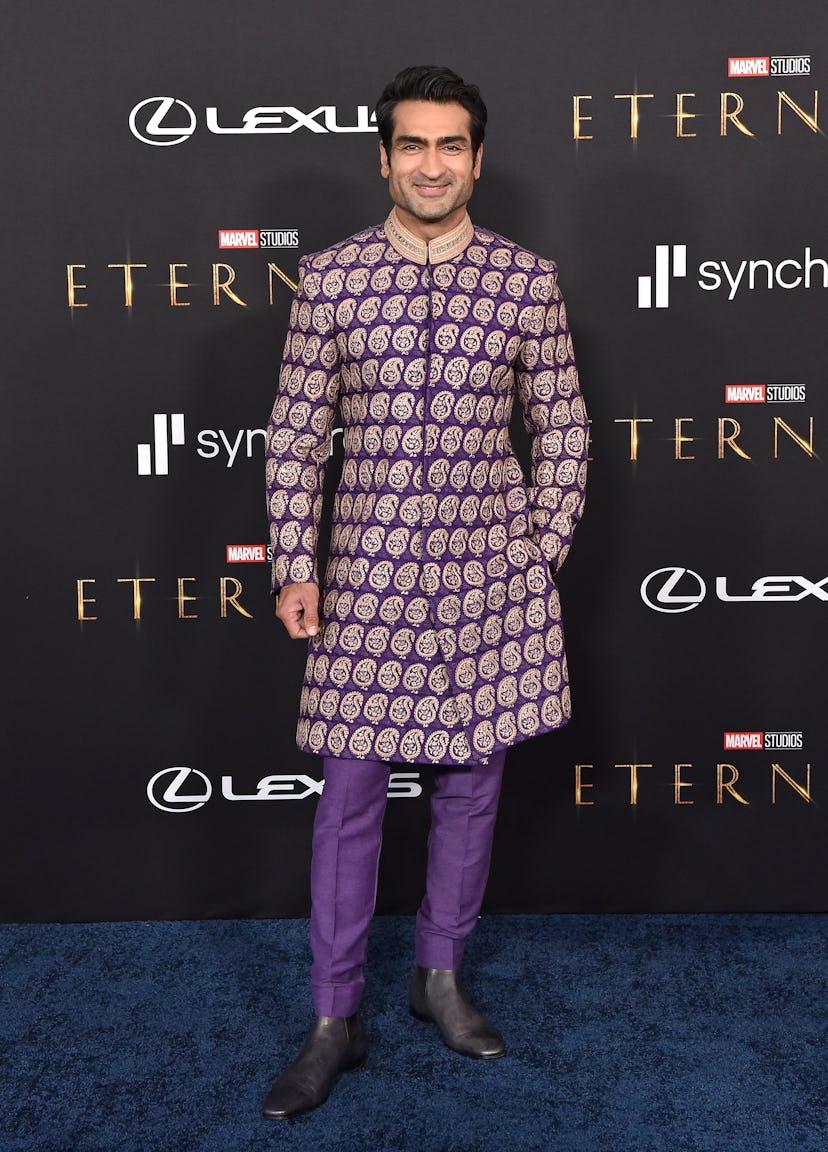 LOS ANGELES, CALIFORNIA - OCTOBER 18: Kumail Nanjiani attends the Los Angeles Premiere of Marvel Stu...