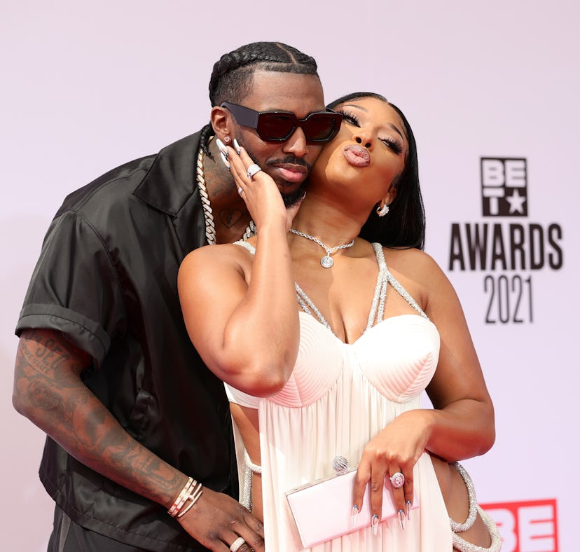 Megan Thee Stallion and boyfriend Pardi Fontaine celebrated their one-year anniversary with spicy In...