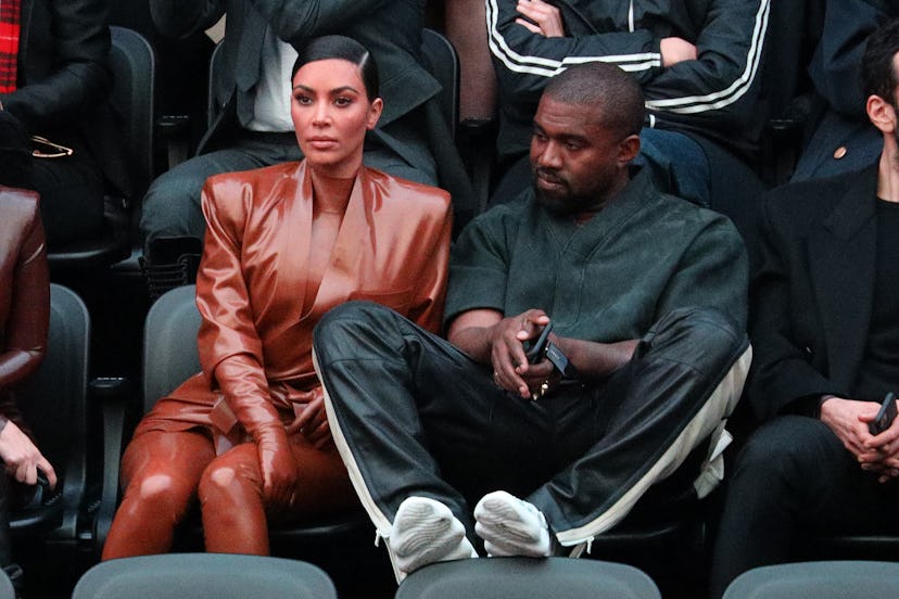 Kim Kardashian and Kanye West in 2020 in Paris, France. 