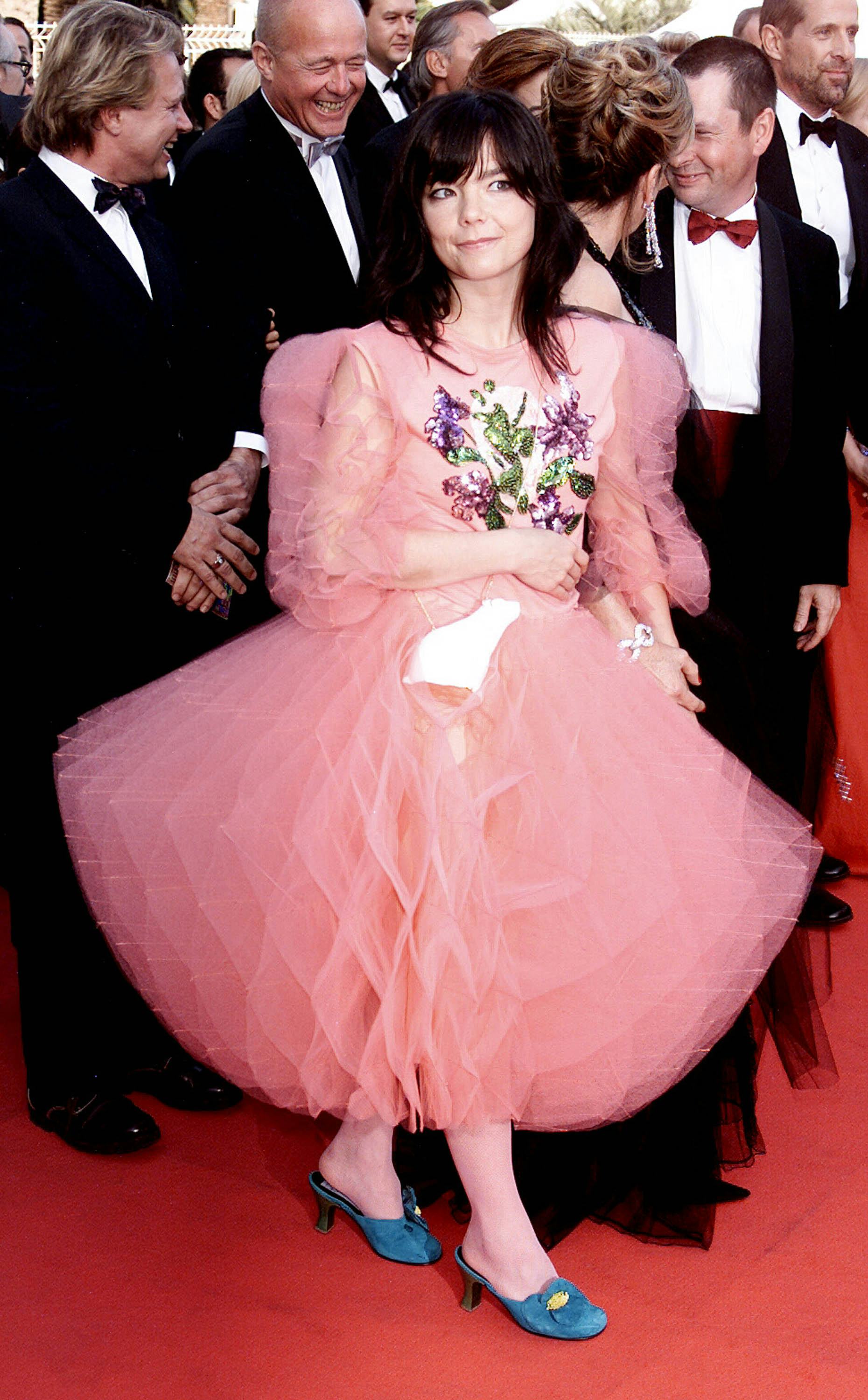 CANNES - MAY 17: Icelandic pop star Bjork arrives at the premiere of her film "Dancer In The Dark" a...