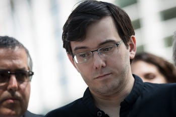 NEW YORK, NY - AUGUST 4: Former pharmaceutical executive Martin Shkreli pauses while speaking to the...