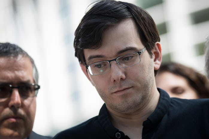 NEW YORK, NY - AUGUST 4: Former pharmaceutical executive Martin Shkreli pauses while speaking to the...