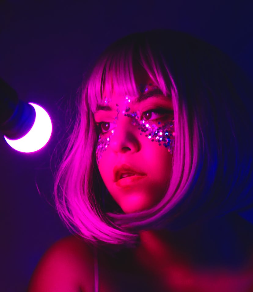 Woman who will be affected by the November 2021 full moon lunar eclipse (aka blood moon) the most.