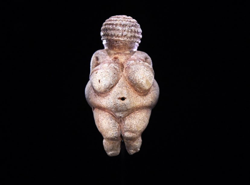 This undated picture released on February 28, 2018 shows the prehistoric "Venus of Willendorf" figur...