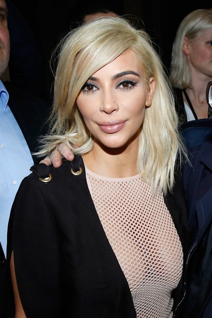 Kardashian debuted a blonde lob in 2016.