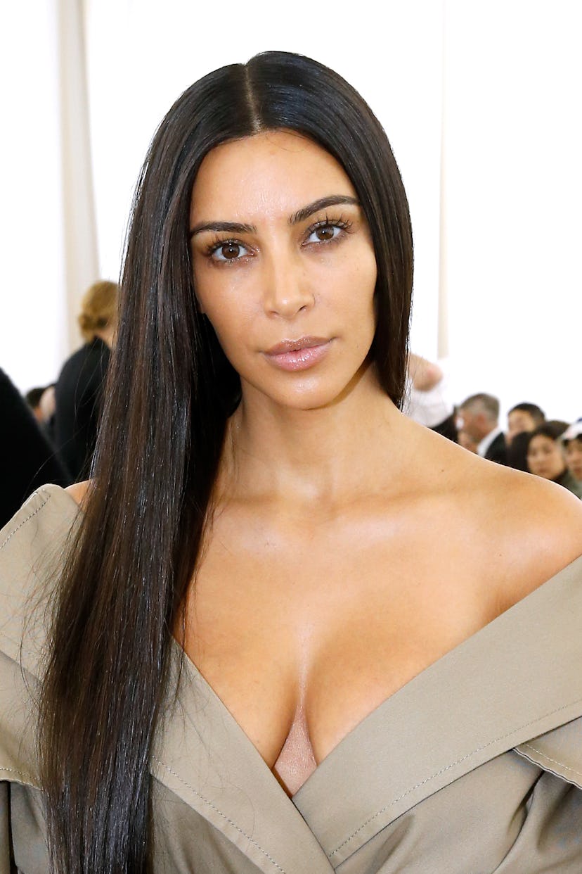 Kardashian attended a fashion show in 2016 with a bare-faced makeup look.