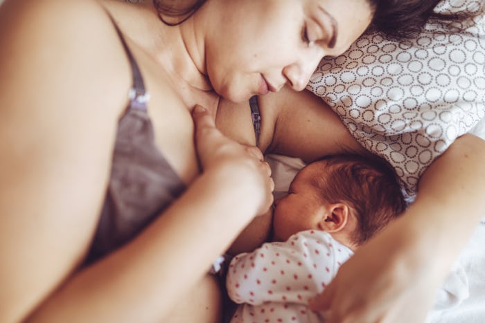 mom breastfeeding her baby