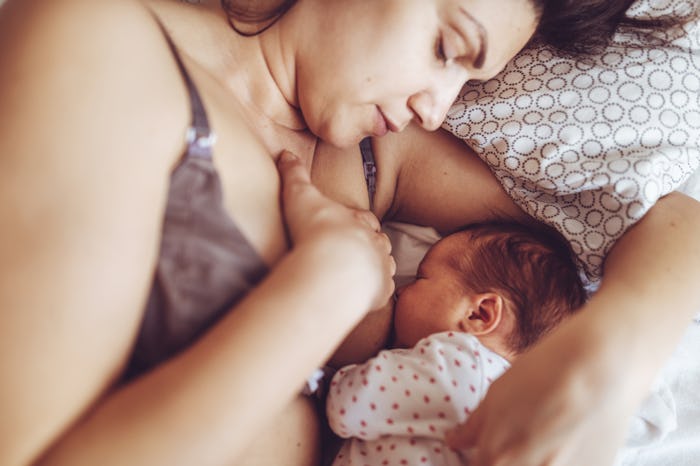 mom breastfeeding her baby