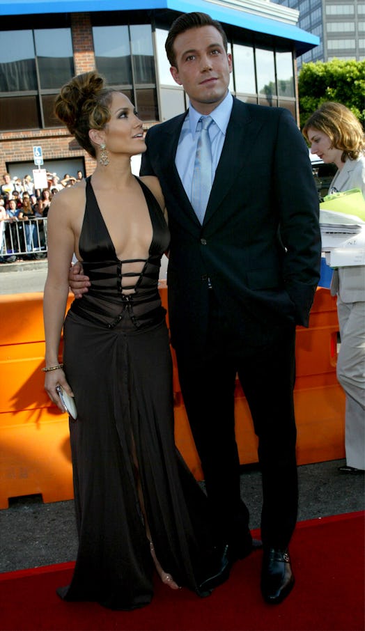 Jennifer Lopez and Ben Affleck at the premiere of Gigli in 2002.