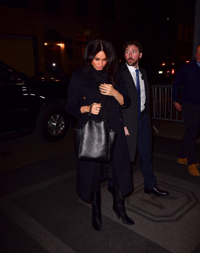 Meghan Markle wore boots to attend her baby shower in New York.