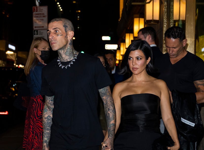 Fans think a pair of handcuffs revealed when are Kourtney Kardashian and Travis Barker getting marri...