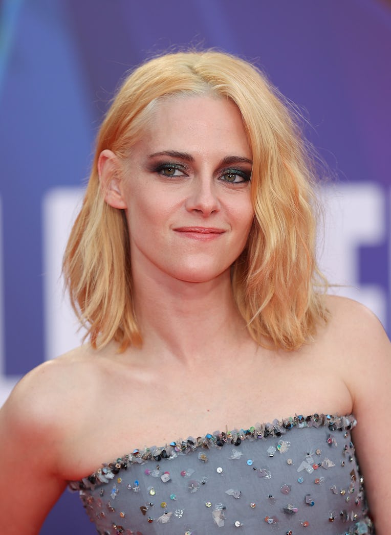 LONDON, ENGLAND - OCTOBER 07: Kristen Stewart attend "Spencer" UK Premiere during the 65th BFI Londo...