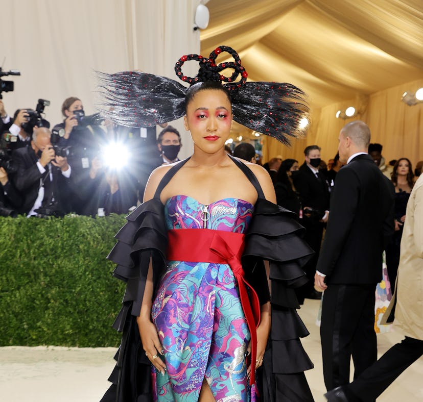 Naomi Osaka at the 2021 Met Gala, who you can channel with this Halloween costume.