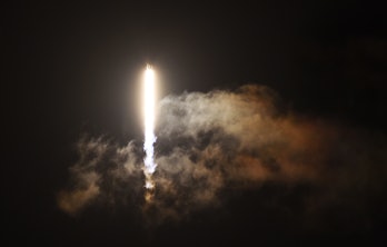 FLORIDA, UNITED STATES - SEPTEMBER 15: A Falcon 9 rocket with a Crew Dragon capsule launches from pa...
