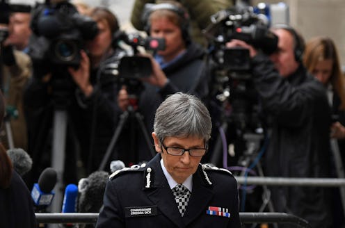 Metropolitan Police Commissioner Cressida Dick leaves after making a statement outside of the Old Ba...
