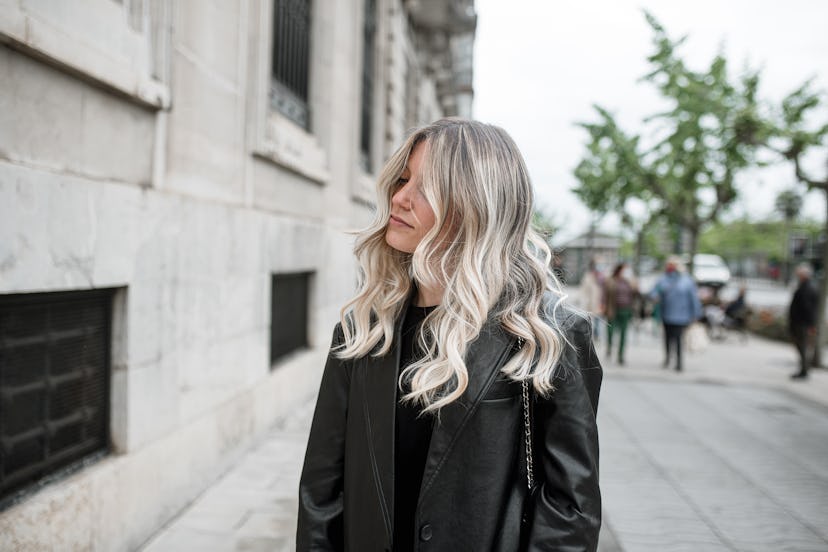 A young woman with bleached hair