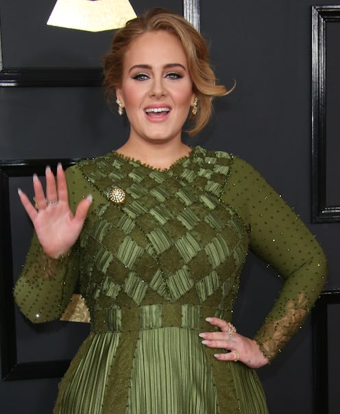 LOS ANGELES, CA - FEBRUARY 12: Singer Adele arrives at The 59th GRAMMY Awards at Staples Center on F...