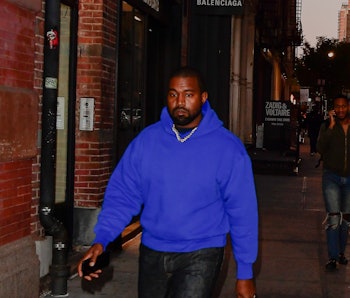 NEW YORK, NY - OCTOBER 24:  Kanye West is seen walking in SoHo on October 24, 2019 in New York City....