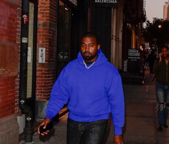 NEW YORK, NY - OCTOBER 24: Kanye West is seen walking in SoHo on October 24, 2019 in New York City....