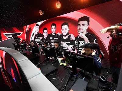 ANAHEIM, CA - JUNE 16: Team FaZe Clan during a break in between games against team OpTic Gaming duri...