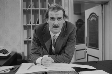 Actor John Cleese in a scene from episode 'A Touch of Class' of the BBC television sitcom 'Fawlty To...
