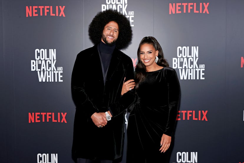 NEW YORK, NEW YORK - OCTOBER 26: Colin Kaepernick (L) and Nessa attend the Netflix Limited Series Co...