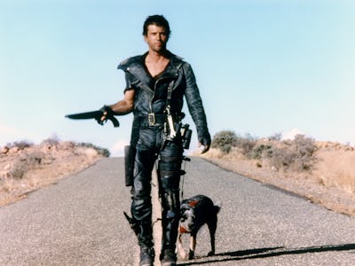 American actor Mel Gibson on the set of Mad Max 2: The Road Warrior written and directed by George M...