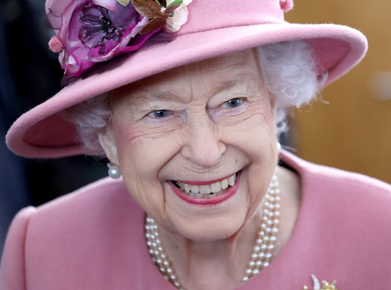 CARDIFF, WALES - OCTOBER 14: Queen Elizabeth II attends the opening ceremony of the sixth session of...