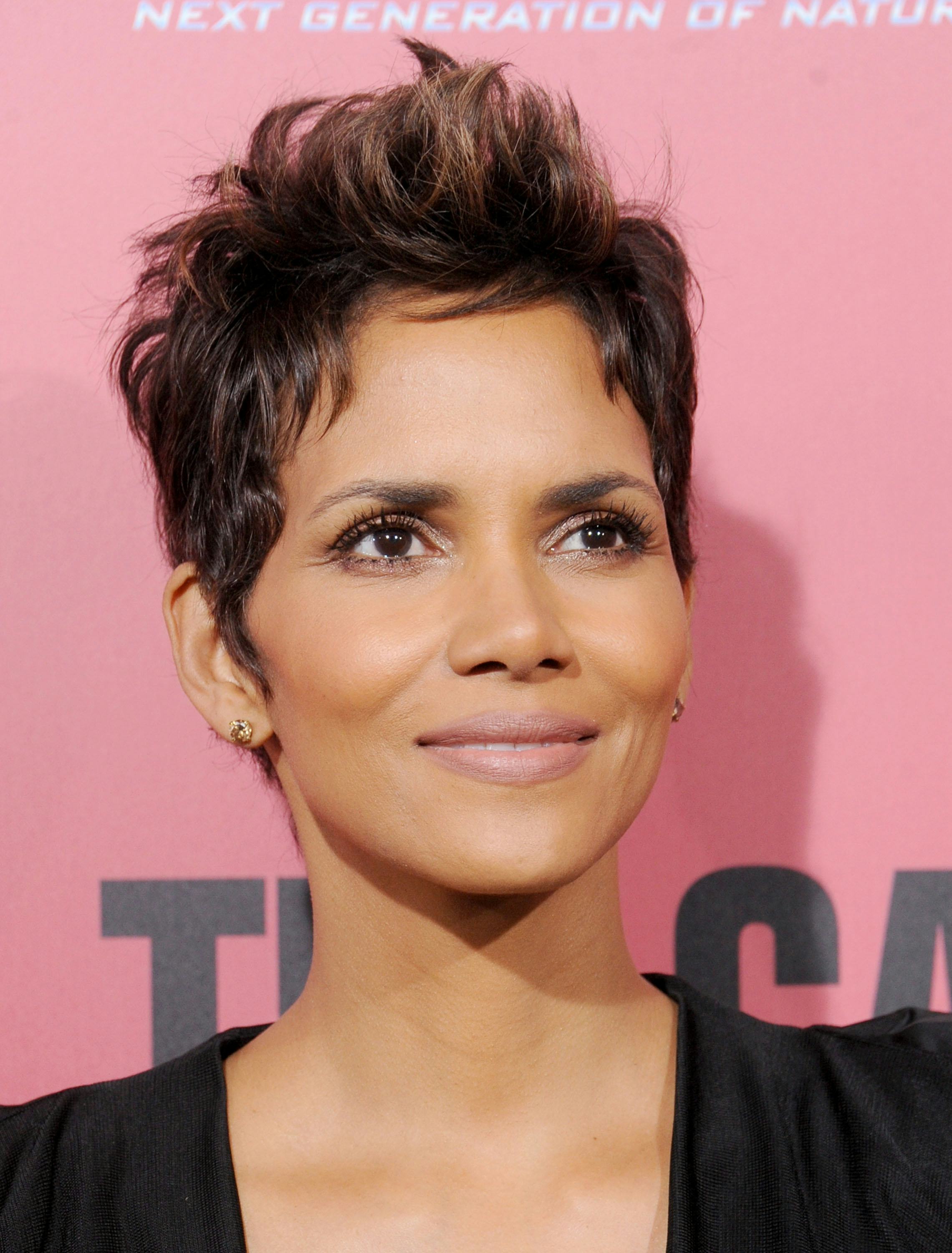 Halle Berry shown with her hair cut into a short pixie style, one of the top winter 2021 hair trends&hellip;