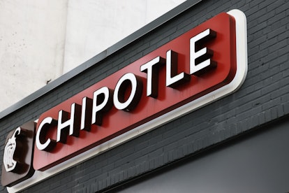 NEW YORK, NEW YORK - APRIL 29: A Chipotle Mexican Grill sign is seen in the Park Slope neighborhood ...