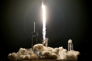 CAPE CANAVERAL, FLORIDA - SEPTEMBER 15: The SpaceX Falcon 9 rocket and Crew Dragon lift-off from lau...