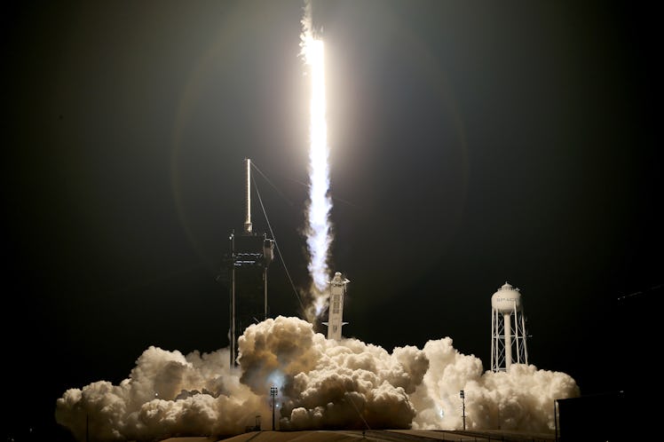 CAPE CANAVERAL, FLORIDA - SEPTEMBER 15: The SpaceX Falcon 9 rocket and Crew Dragon lift-off from lau...