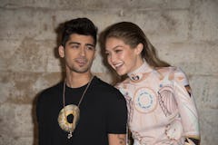 PARIS, FRANCE - OCTOBER 02:  Zayn Malik and Gigi Hadid  attend the Givenchy show as part of the Pari...
