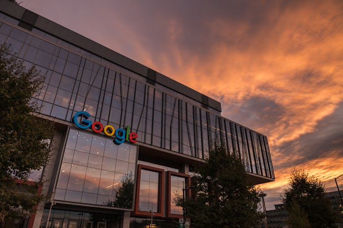 Seattle, USA - Oct 15, 2019: The new Google building in the south lake union area at sunset.