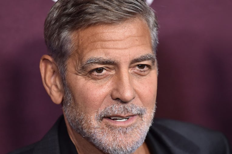 US actor George Clooney arrives for "The Tender Bar" premiere at the Directors Guild of America Thea...