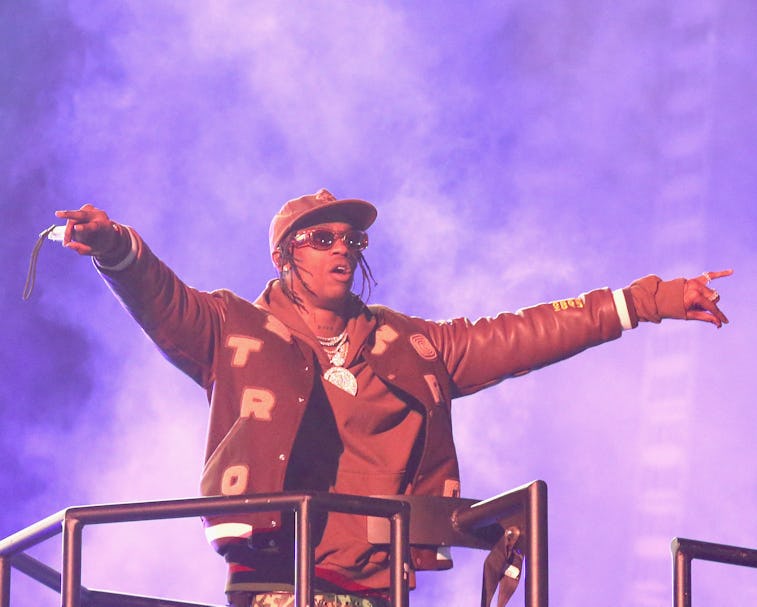 HOUSTON, TEXAS - NOVEMBER 09:  Travis Scott performs in concert during his second annual Astroworld ...