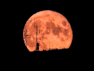 The October 2021 full moon in Aries, the last full moon before Halloween.