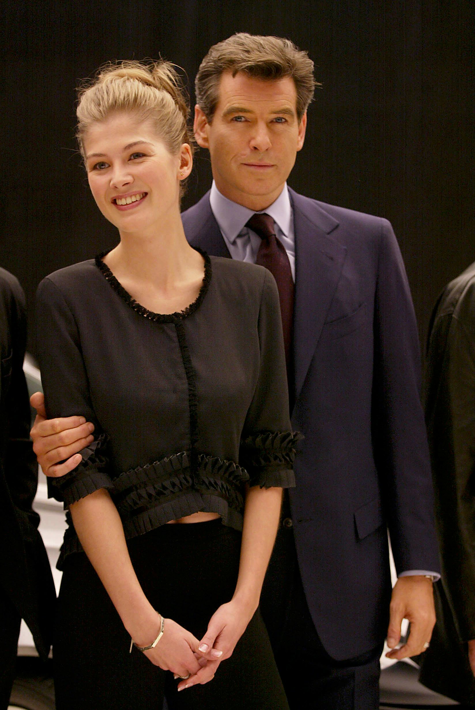 Rosamund Pike and Pierce Brosnan Pinewood Studios. England The launch of &ldquo;BOND 20&rdquo; photo by Dave Hog&hellip;