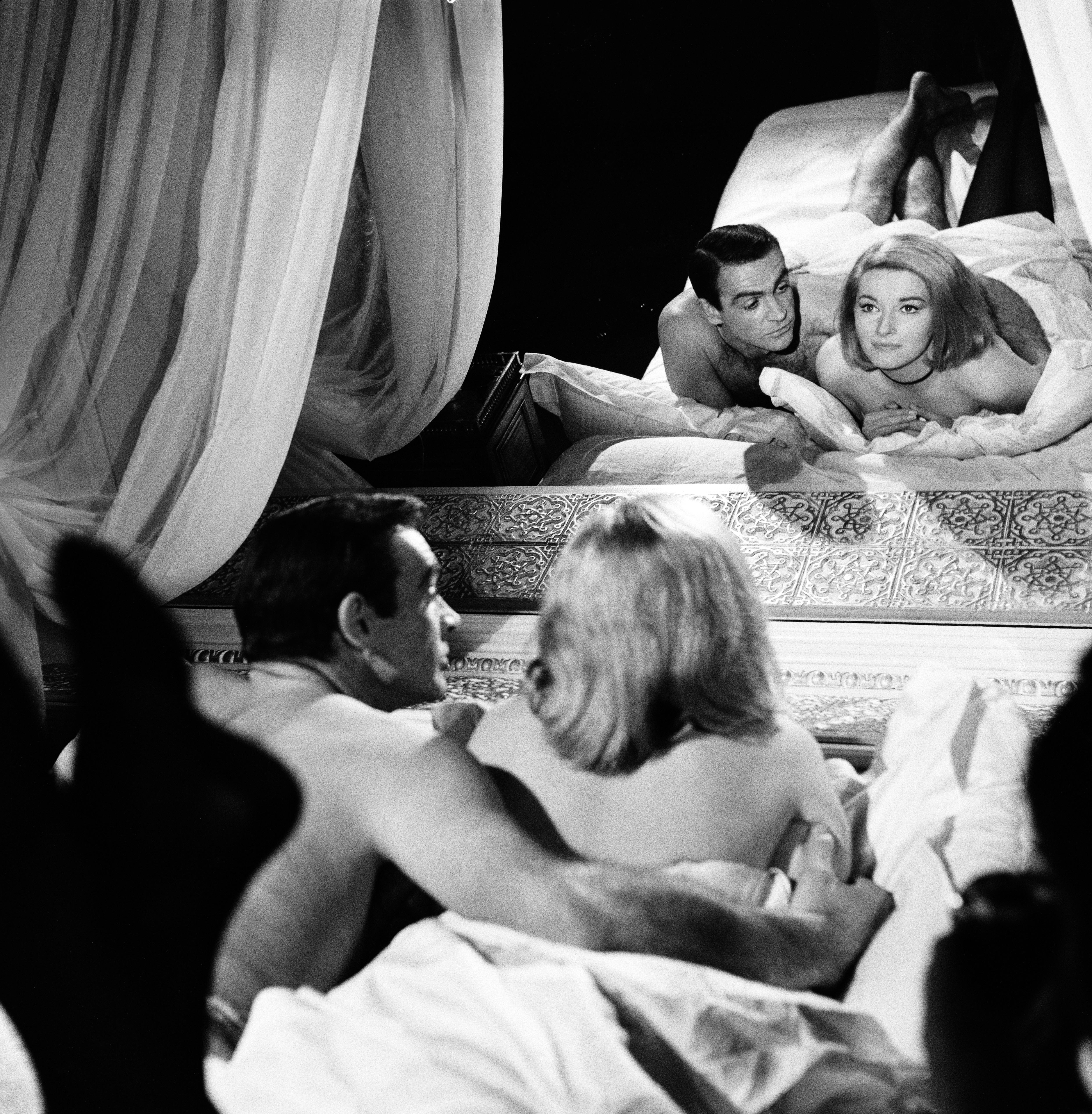 Sean Connery as James Bond with actress Daniela Bianchi as Tatiana Romanova in scene from the film F&hellip;