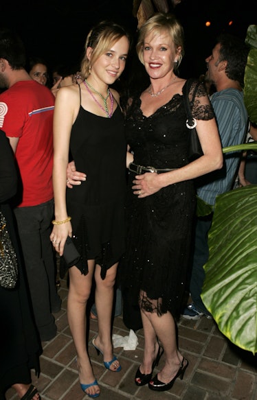 Melanie Griffith and daughter Dakota Johnson during Teen Vogue Young Hollywood Party - Inside at Cha...