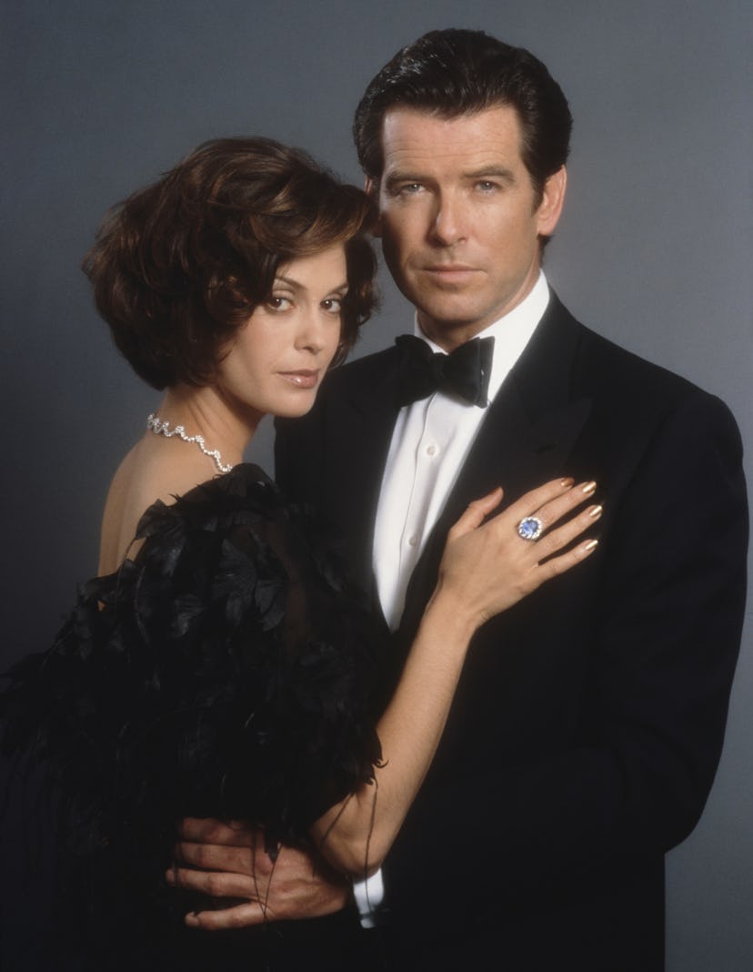 Irish actor Pierce Brosnan stars as 007 opposite actress Teri Hatcher as Paris Carver in the James B…