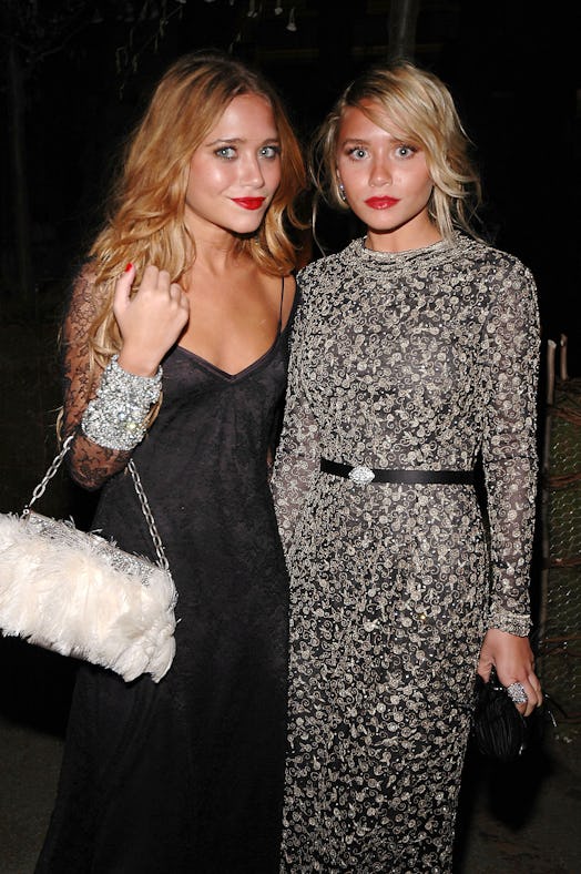 Mary-Kate and Ashley Olsen wearing Badgley Mischka 