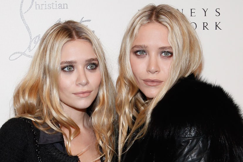 NEW YORK, NY - NOVEMBER 01:  Ashley Olsen and Mary-Kate Olsen attend the Christian Louboutin Cocktai...