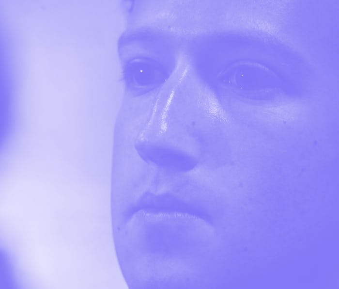 Facebook CEO Mark Zuckerberg listens to a questions while speaking during a press conference at Face...