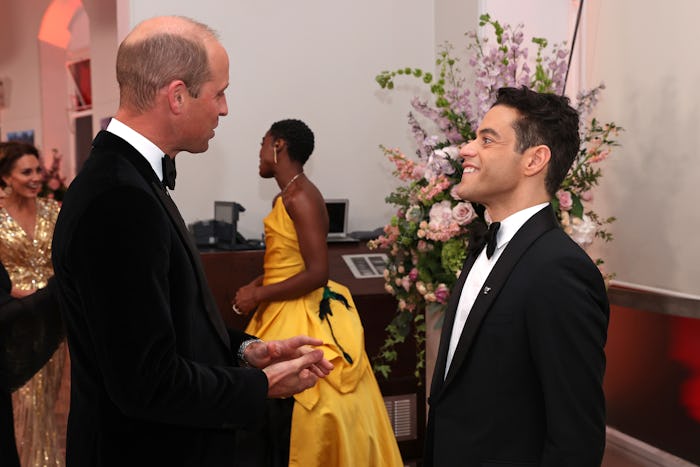 Rami Malek has met Prince William and Kate Middleton.
