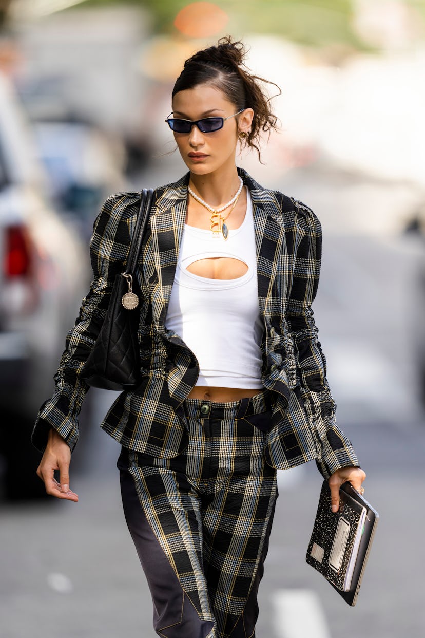 Bella Hadid is seen in Tribeca
